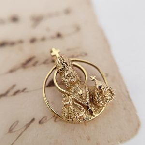 Vintage 14K Gold Santo Niño Pendant from the Philippines